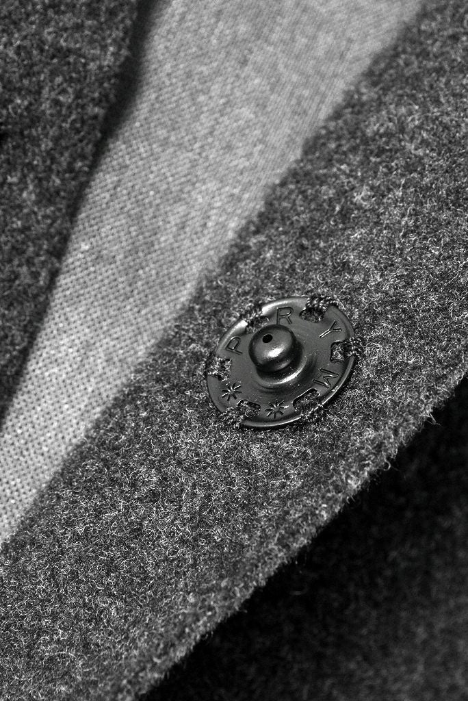 N/07  middle coat "tunicam" [stretch knit melton | hi neck anatomy] (GREY) - Image 7