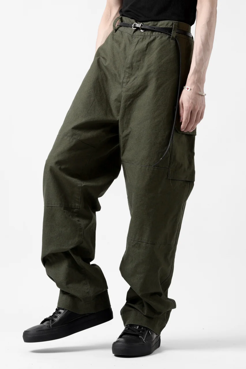 N/07 MILITARY TROUSERS M47 / LIGHT-WEIGHT DUCK (OLIVE) - Image 6