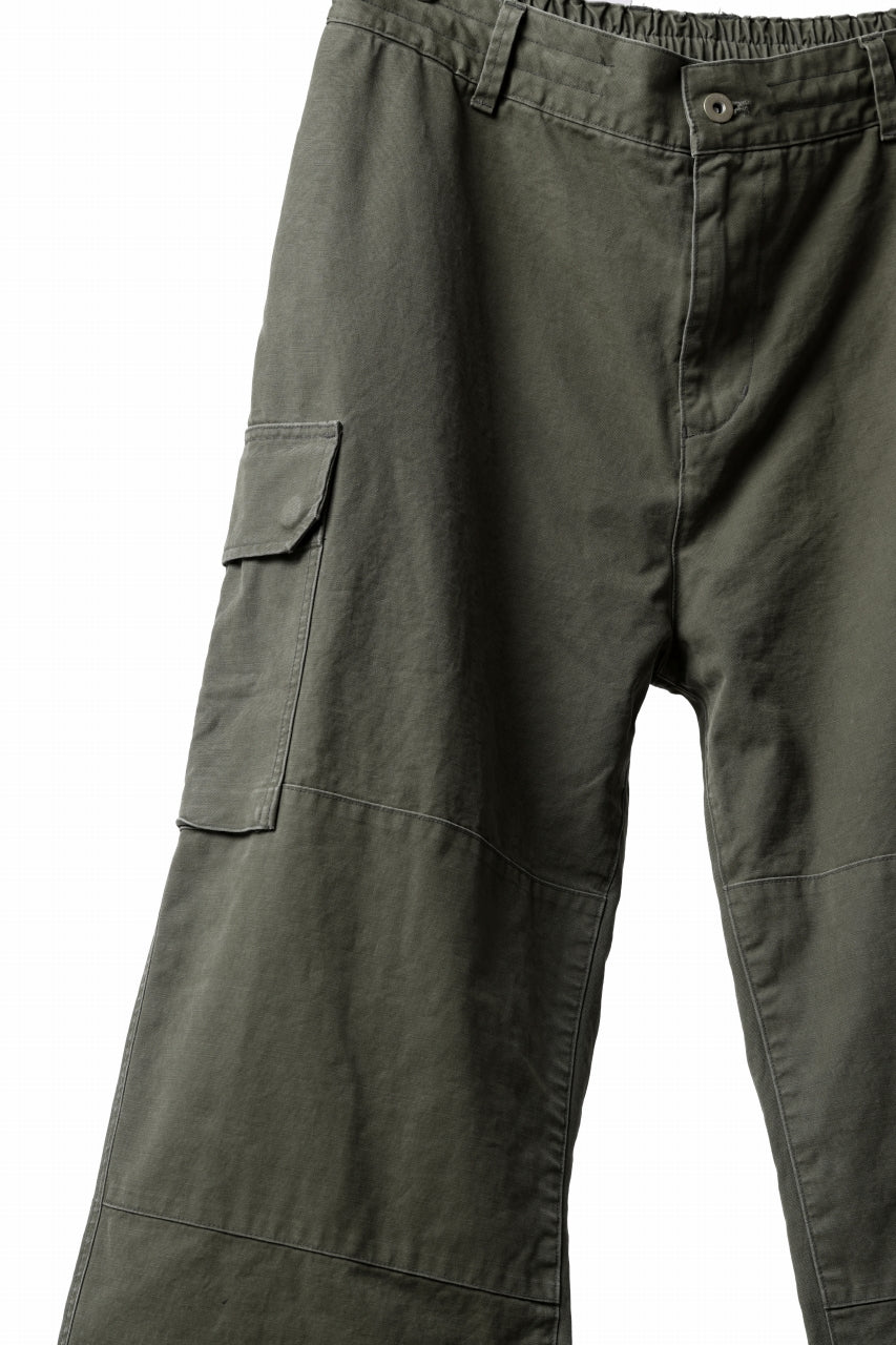 N/07 MILITARY TROUSERS M47 / VINTAGE BIO-WASHED DUCK CANVAS (KHAKI) - Image 11