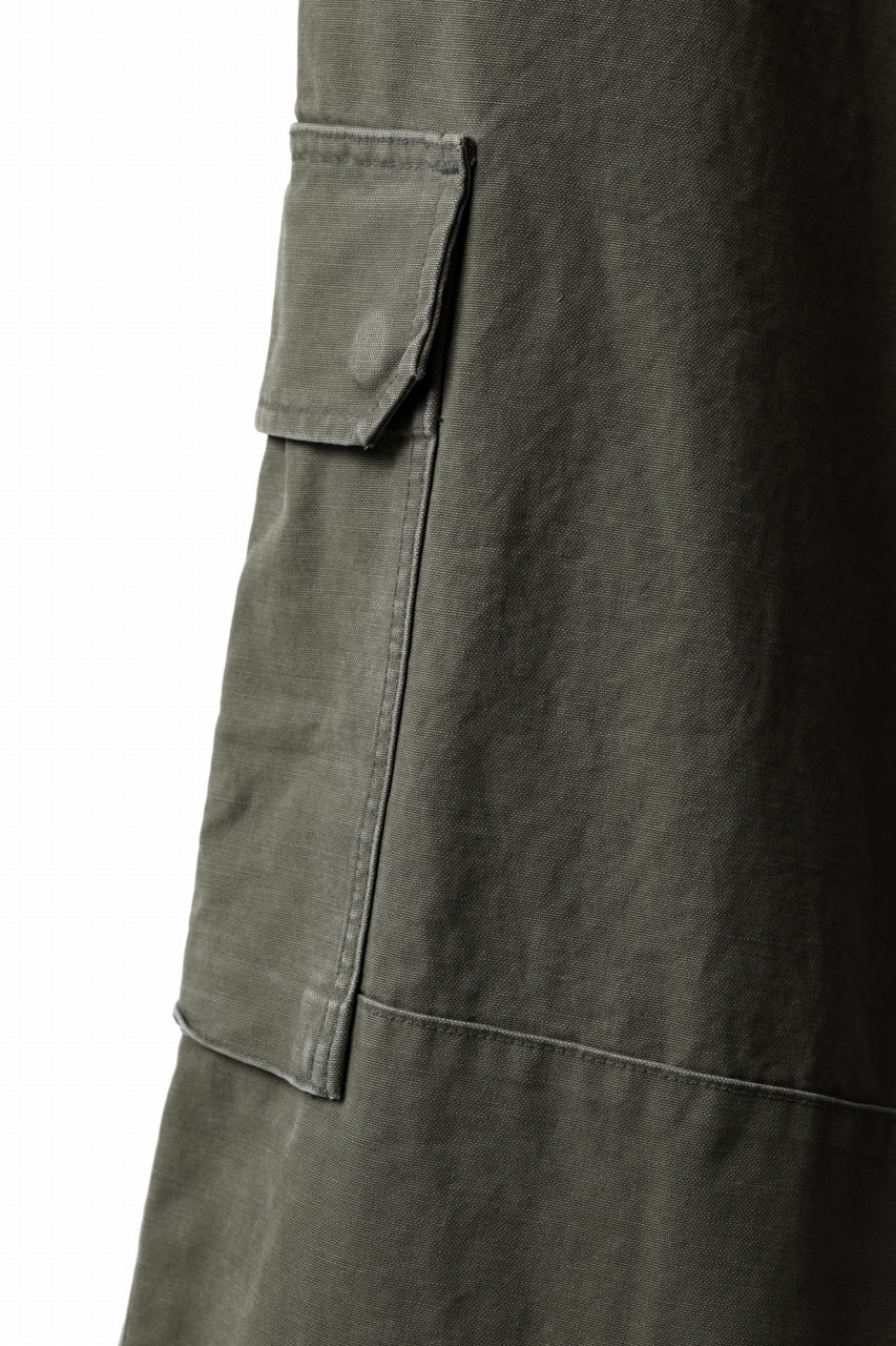 N/07 MILITARY TROUSERS M47 / VINTAGE BIO-WASHED DUCK CANVAS (KHAKI) - Image 12