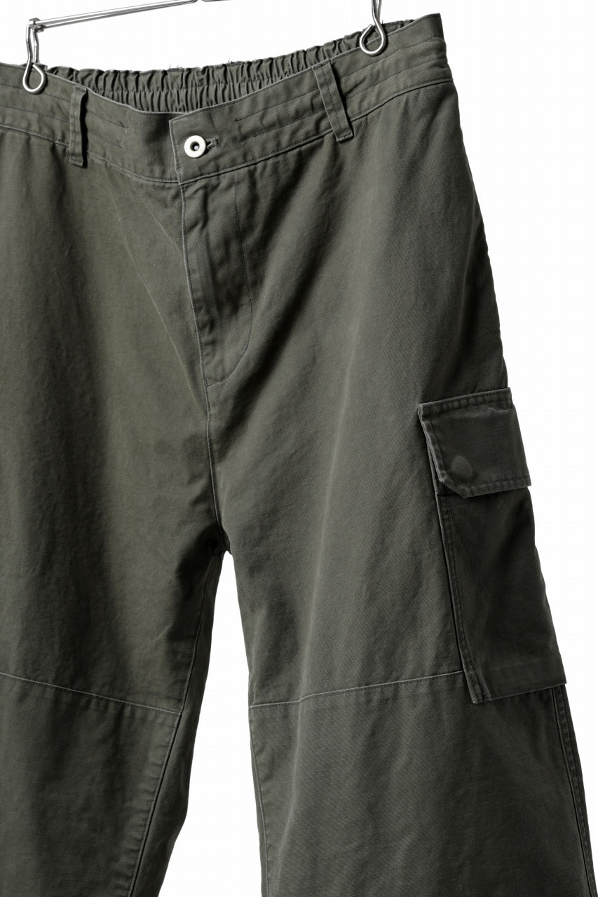 N/07 MILITARY TROUSERS M47 / VINTAGE BIO-WASHED DUCK CANVAS (KHAKI) - Image 6