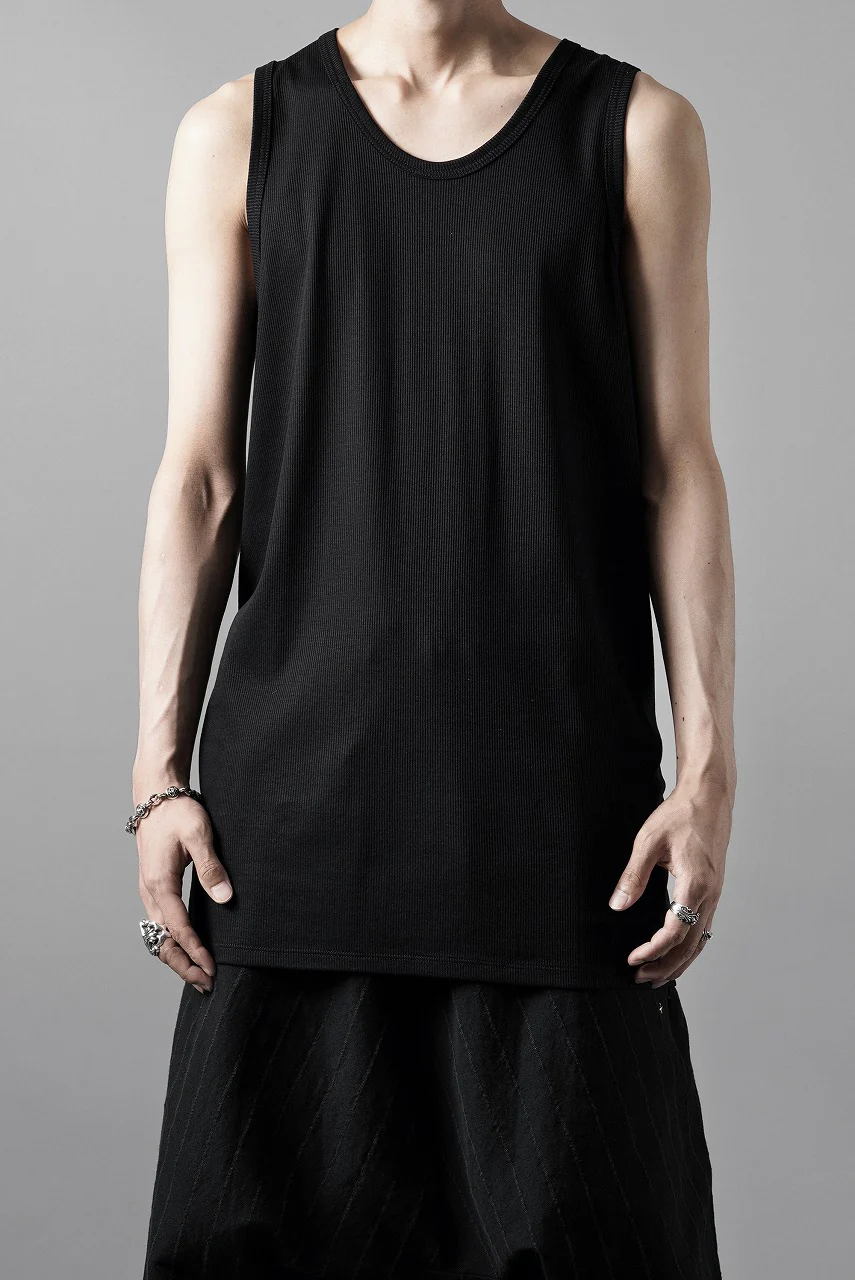 N/07 MINIMAL TANK TOP / MVS SPIRAL TELECO (BLACK) - Image 11