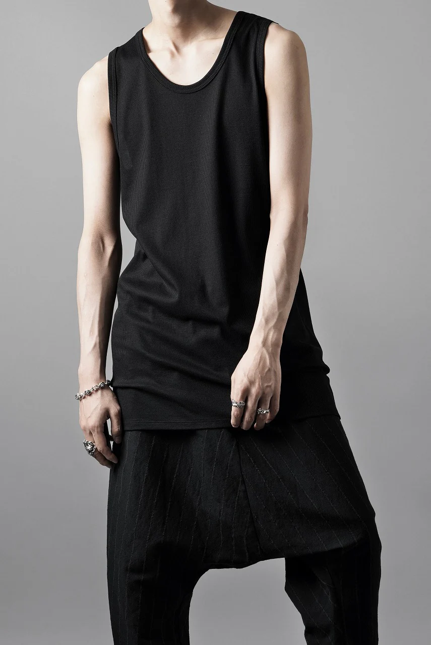 N/07 MINIMAL TANK TOP / MVS SPIRAL TELECO (BLACK) - Image 14