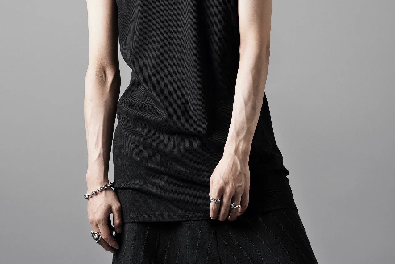 N/07 MINIMAL TANK TOP / MVS SPIRAL TELECO (BLACK) - Image 15