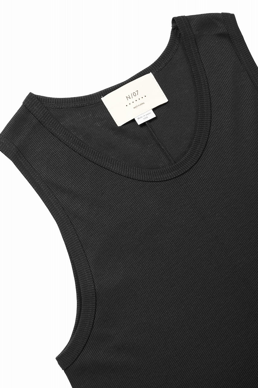 N/07 MINIMAL TANK TOP / MVS SPIRAL TELECO (BLACK) - Image 6