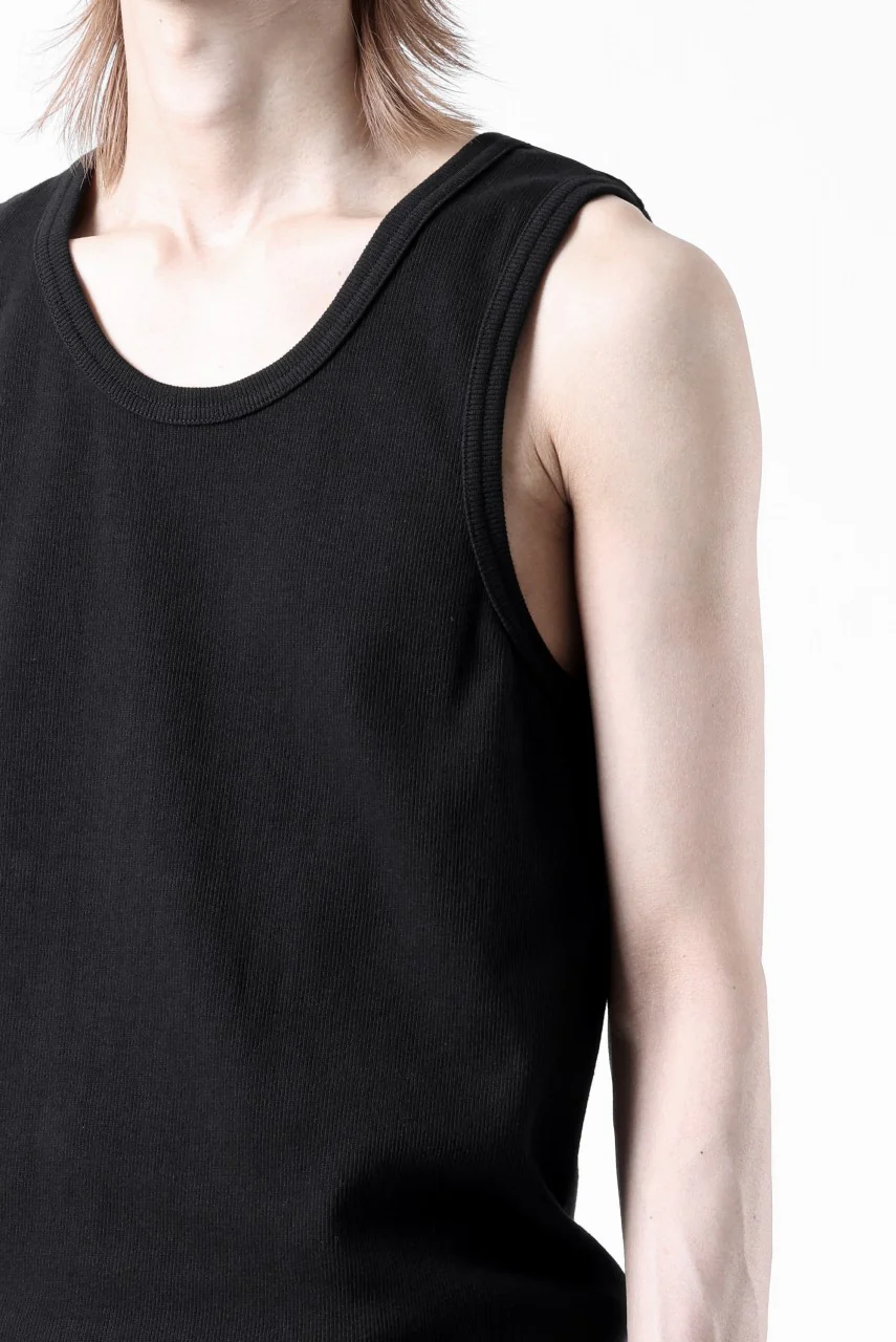 N/07 MINIMAL TANK TOP / SUPER STRETCH BARE TELECO (BLACK) - Image 14