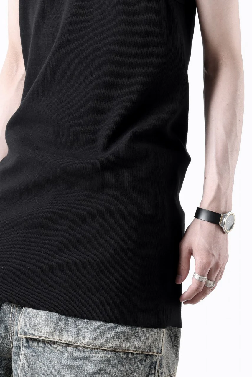N/07 MINIMAL TANK TOP / SUPER STRETCH BARE TELECO (BLACK) - Image 16