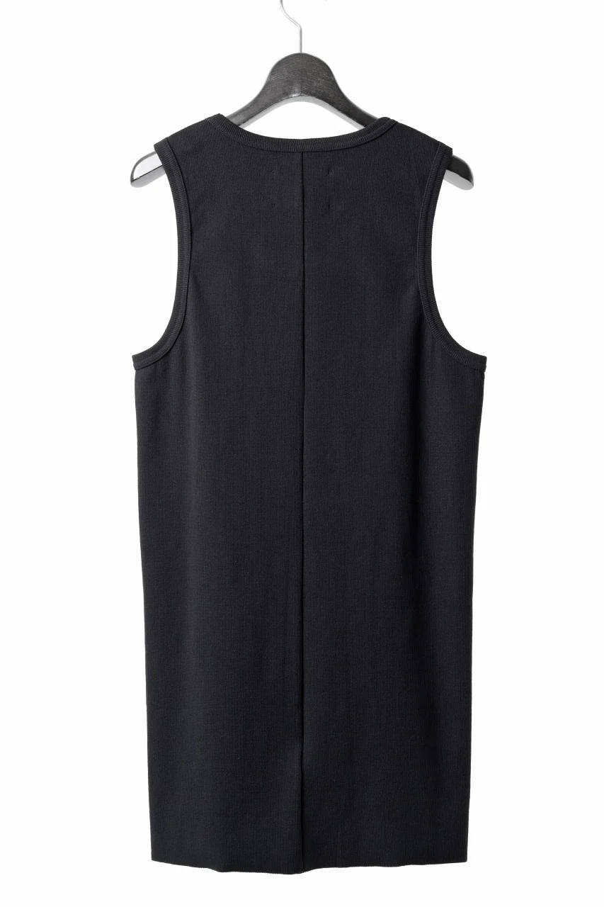 N/07 MINIMAL TANK TOP / SUPER STRETCH BARE TELECO (BLACK) - Image 4
