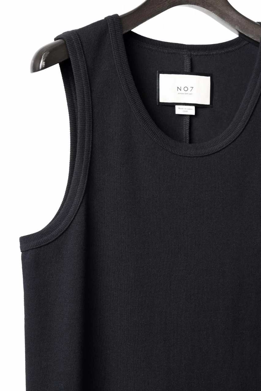 N/07 MINIMAL TANK TOP / SUPER STRETCH BARE TELECO (BLACK) - Image 7