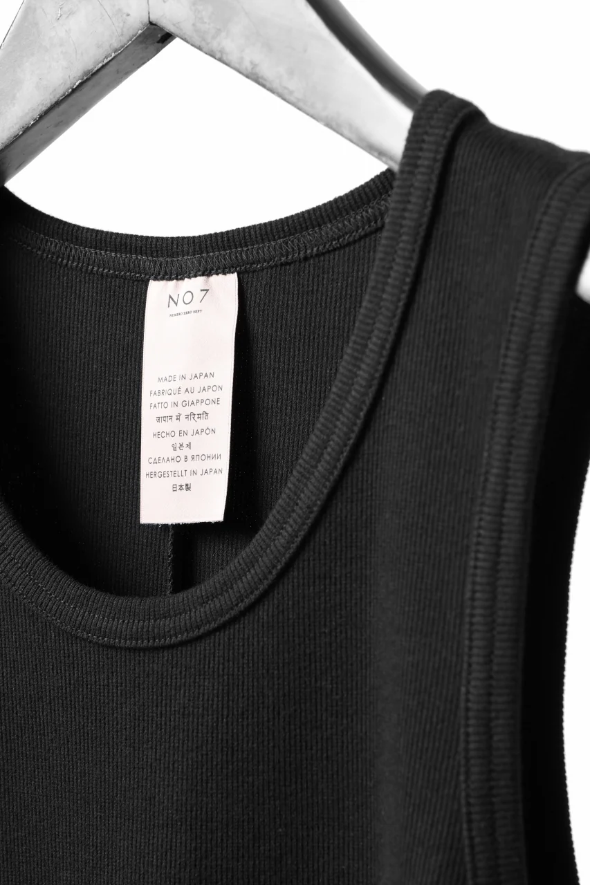 N/07 MINIMAL TANK TOP / SUPER STRETCH BARE TELECO (BLACK) - Image 10
