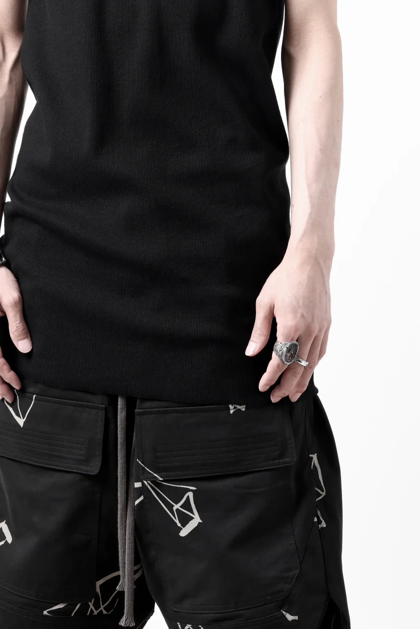N/07 MINIMAL TANK TOP / SUPER STRETCH BARE TELECO (BLACK) - Image 17