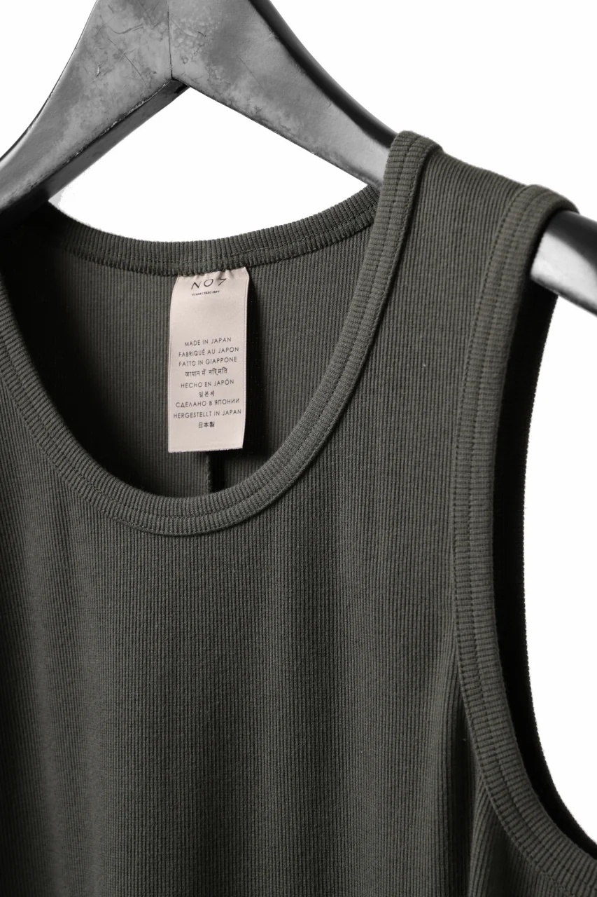 N/07 MINIMAL TANK TOP / SUPER STRETCH BARE TELECO (CHARCOAL) - Image 11