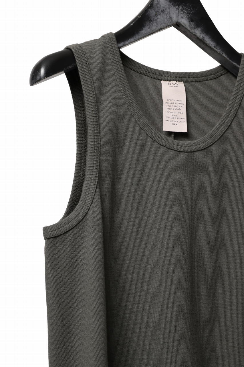 N/07 MINIMAL TANK TOP / SUPER STRETCH BARE TELECO (CHARCOAL) - Image 12