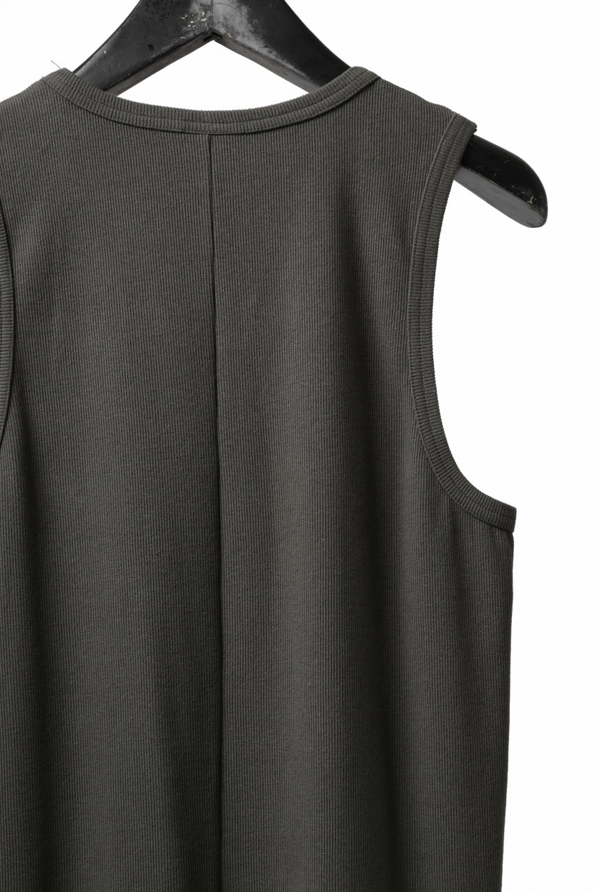 N/07 MINIMAL TANK TOP / SUPER STRETCH BARE TELECO (CHARCOAL) - Image 13