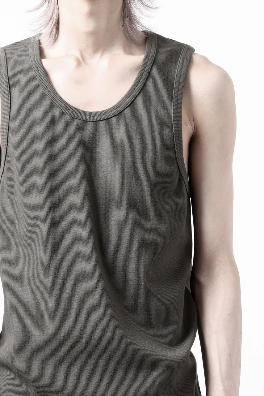 N/07 MINIMAL TANK TOP / SUPER STRETCH BARE TELECO (CHARCOAL) - Image 15