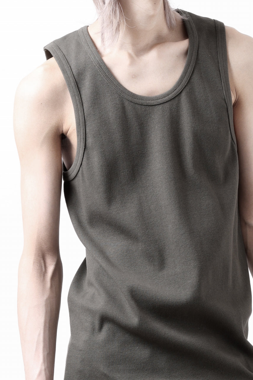 N/07 MINIMAL TANK TOP / SUPER STRETCH BARE TELECO (CHARCOAL) - Image 17