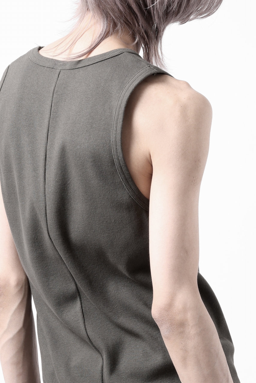 N/07 MINIMAL TANK TOP / SUPER STRETCH BARE TELECO (CHARCOAL) - Image 18