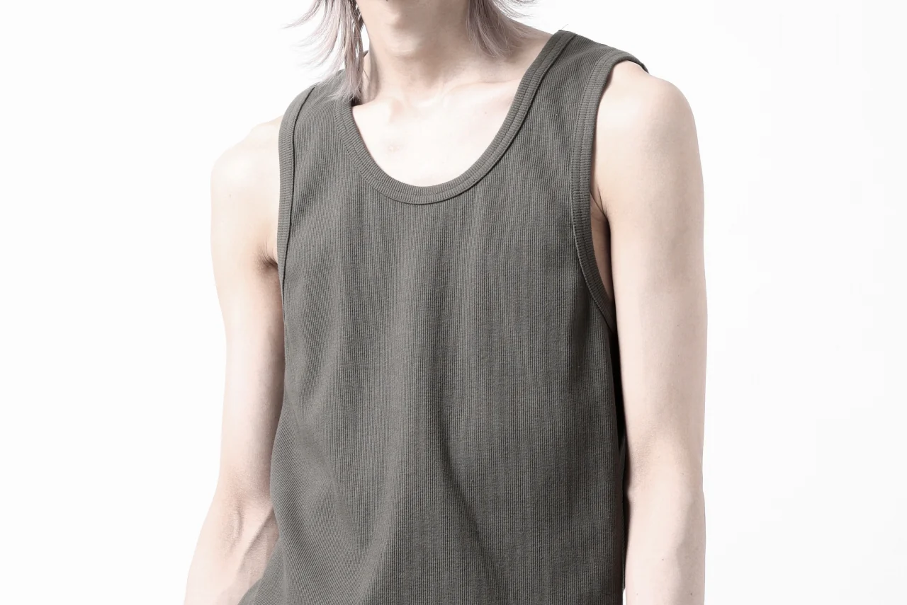 N/07 MINIMAL TANK TOP / SUPER STRETCH BARE TELECO (CHARCOAL) - Image 19