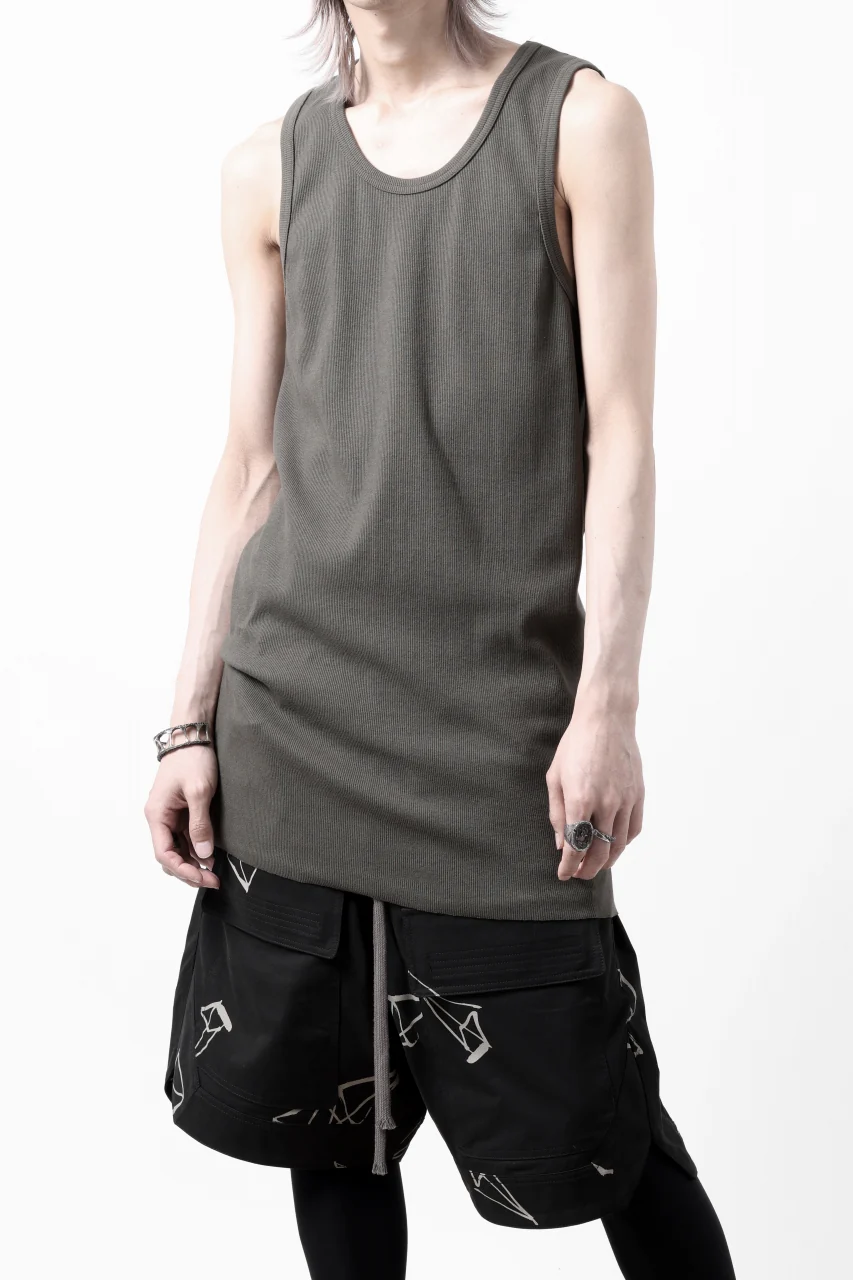 N/07 MINIMAL TANK TOP / SUPER STRETCH BARE TELECO (CHARCOAL) - Image 3