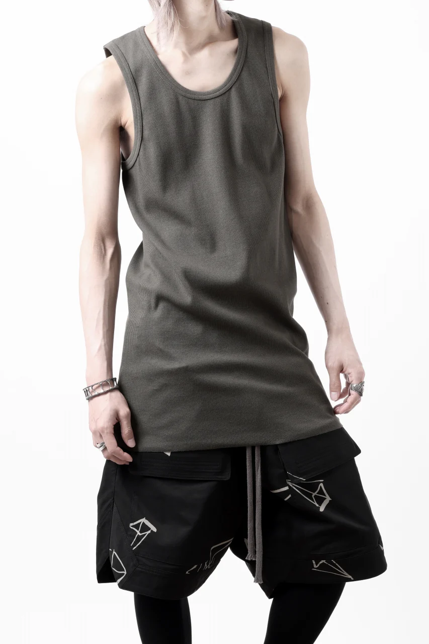 N/07 MINIMAL TANK TOP / SUPER STRETCH BARE TELECO (CHARCOAL) - Image 4