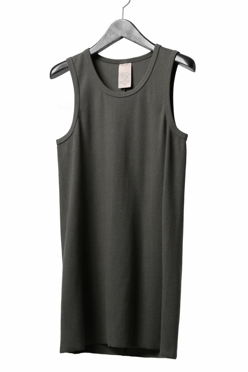 N/07 MINIMAL TANK TOP / SUPER STRETCH BARE TELECO (CHARCOAL) - Image 7