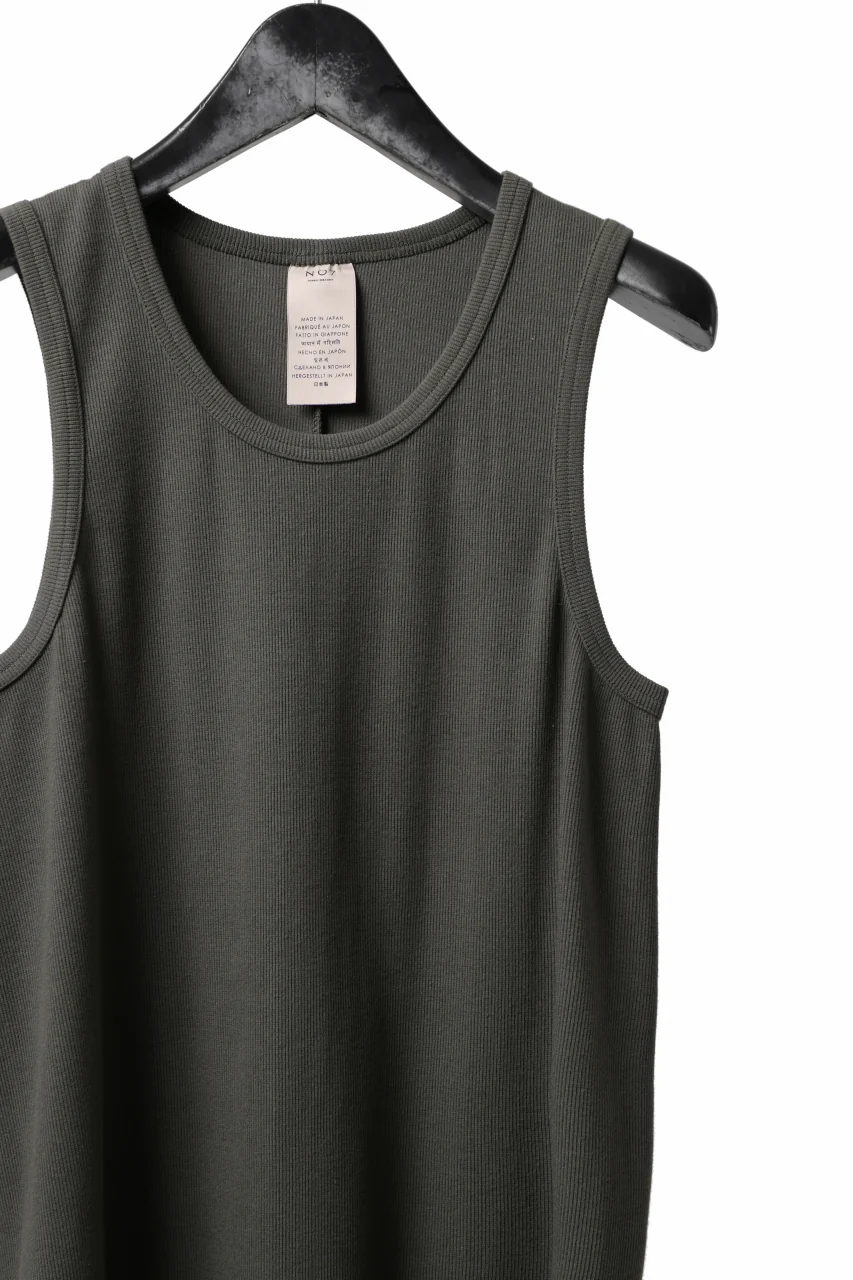 N/07 MINIMAL TANK TOP / SUPER STRETCH BARE TELECO (CHARCOAL) - Image 9