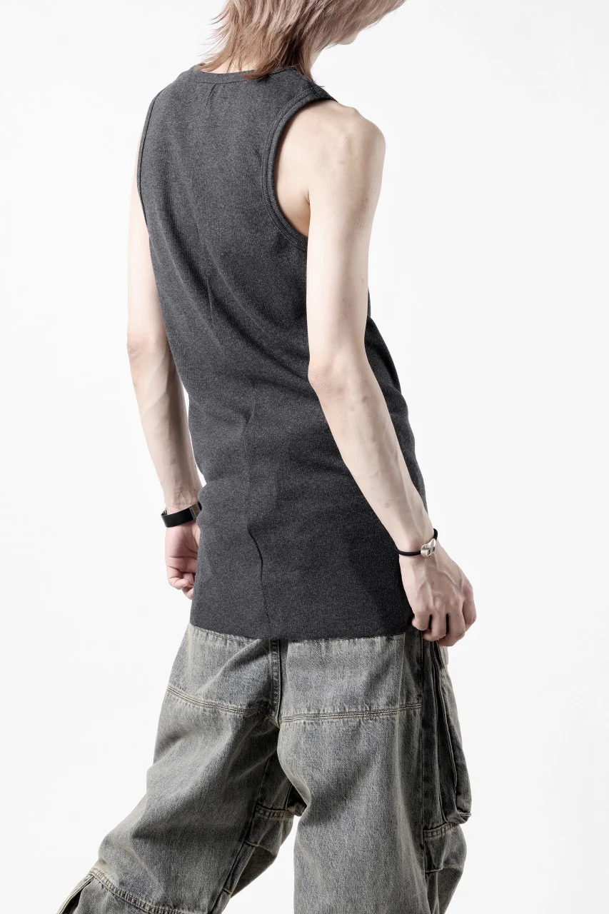N/07 MINIMAL TANK TOP / SUPER STRETCH BARE TELECO (HEATHER GREY) - Image 15