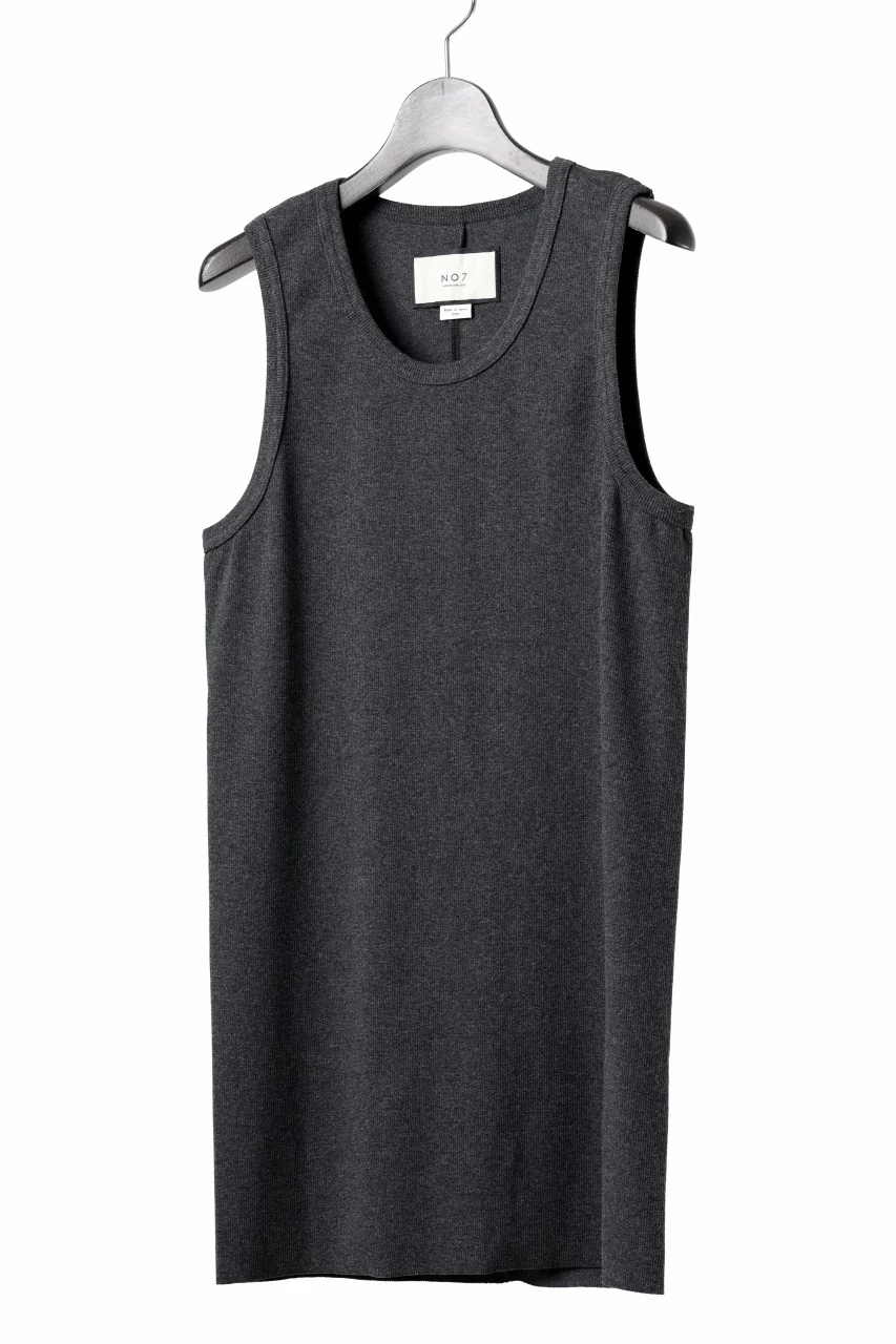 N/07 MINIMAL TANK TOP / SUPER STRETCH BARE TELECO (HEATHER GREY) - Image 4