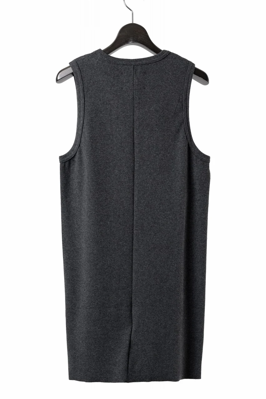 N/07 MINIMAL TANK TOP / SUPER STRETCH BARE TELECO (HEATHER GREY) - Image 5