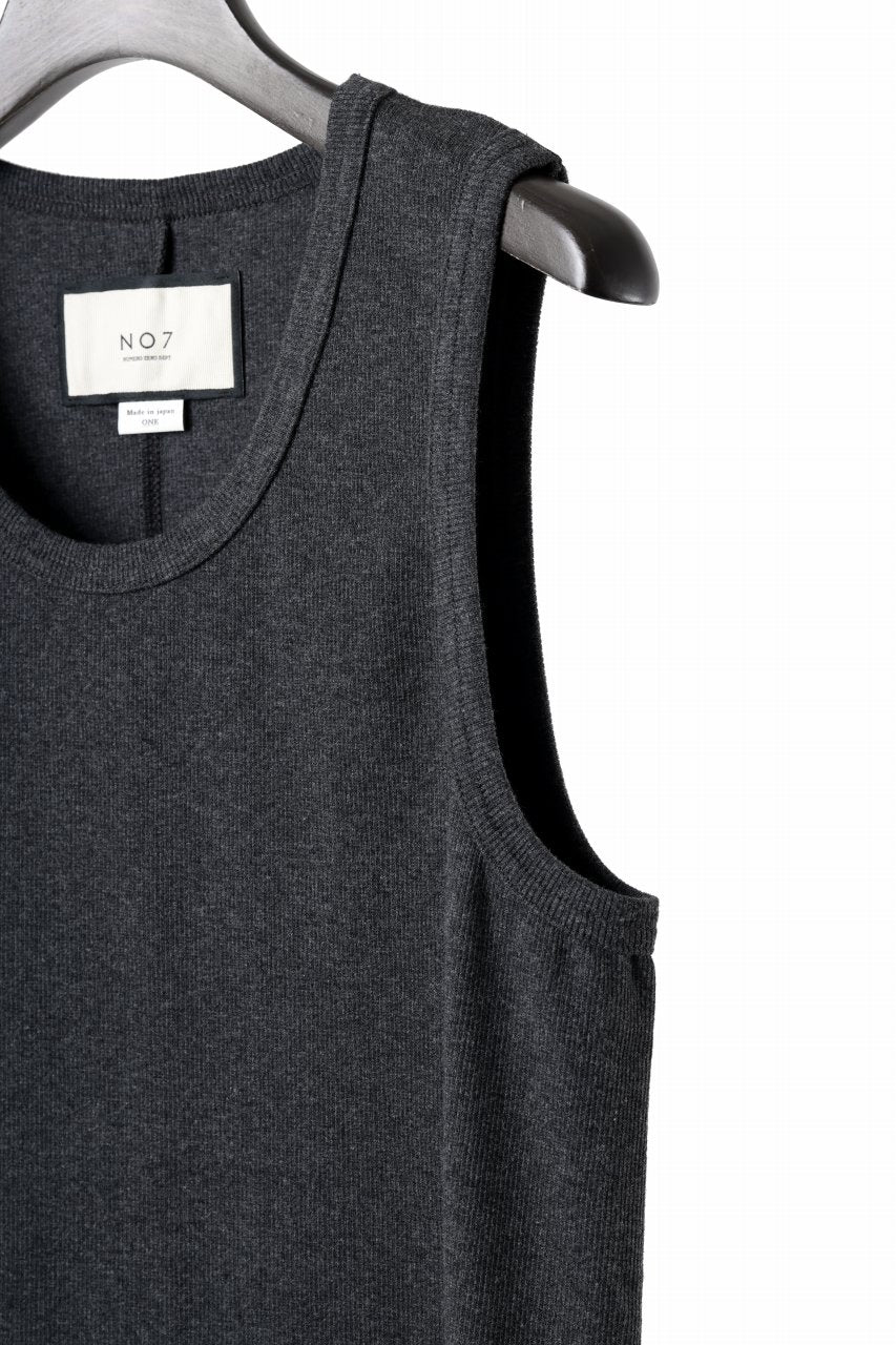 N/07 MINIMAL TANK TOP / SUPER STRETCH BARE TELECO (HEATHER GREY) - Image 8