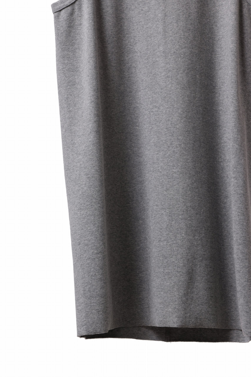N/07 MINIMAL TANK TOP / SUPER STRETCH BARE TELECO (HEATHER GREY) - Image 10