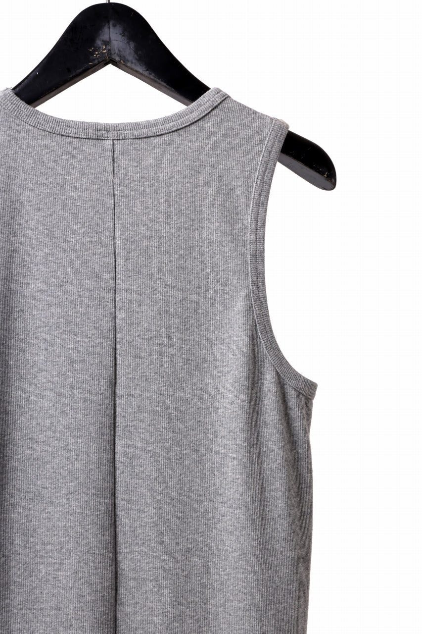 N/07 MINIMAL TANK TOP / SUPER STRETCH BARE TELECO (HEATHER GREY) - Image 13