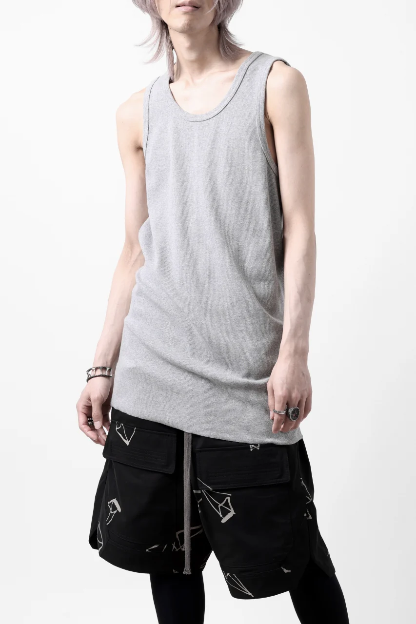 N/07 MINIMAL TANK TOP / SUPER STRETCH BARE TELECO (HEATHER GREY) - Image 15
