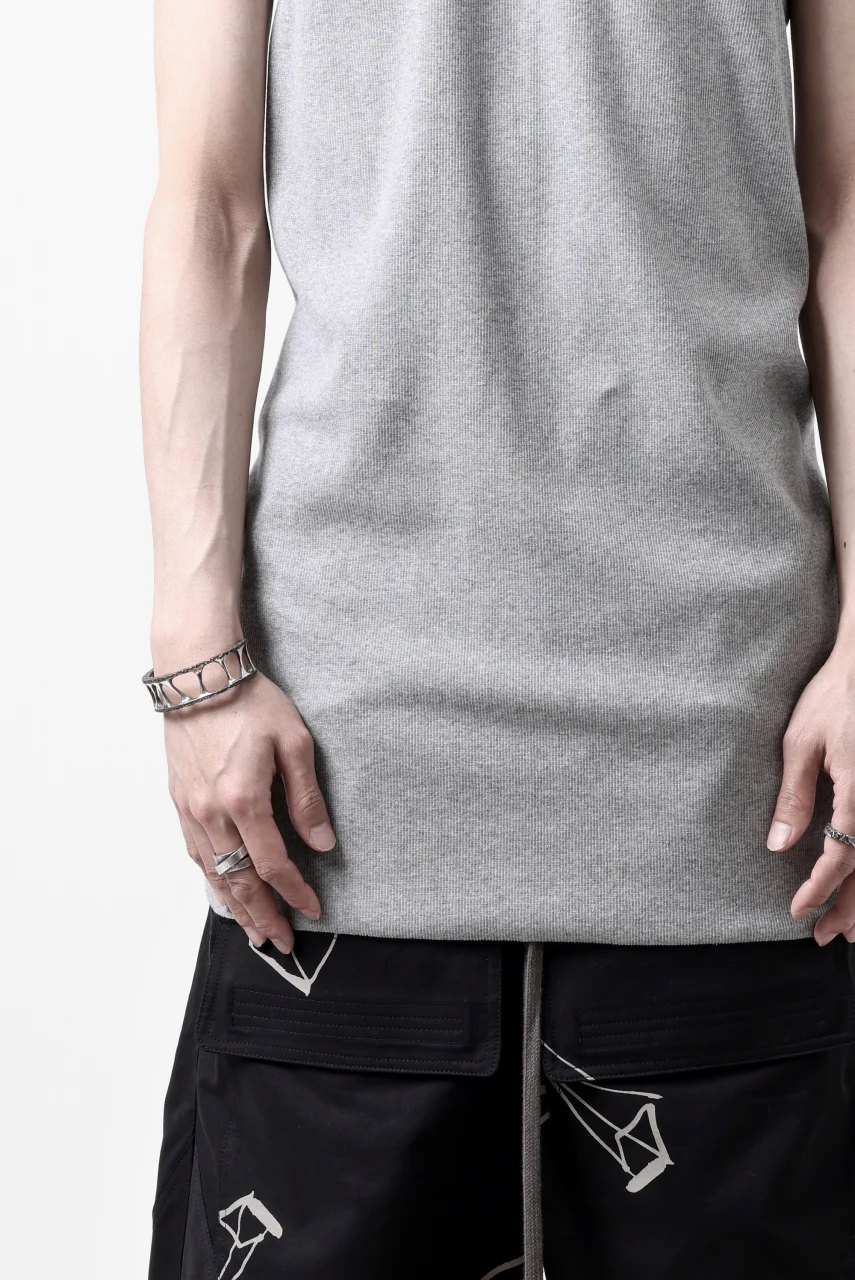 N/07 MINIMAL TANK TOP / SUPER STRETCH BARE TELECO (HEATHER GREY) - Image 17