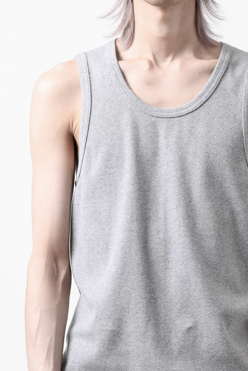 N/07 MINIMAL TANK TOP / SUPER STRETCH BARE TELECO (HEATHER GREY) - Image 18