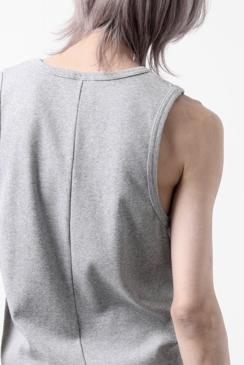 N/07 MINIMAL TANK TOP / SUPER STRETCH BARE TELECO (HEATHER GREY) - Image 19