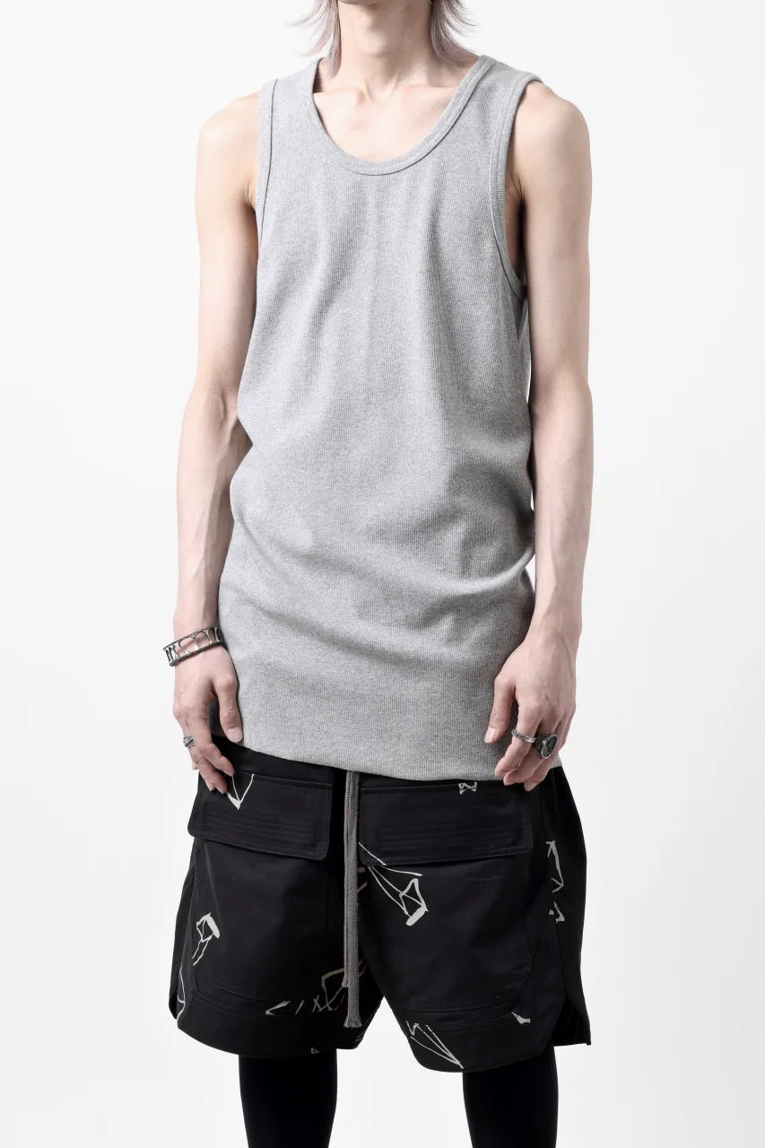 N/07 MINIMAL TANK TOP / SUPER STRETCH BARE TELECO (HEATHER GREY) - Image 5