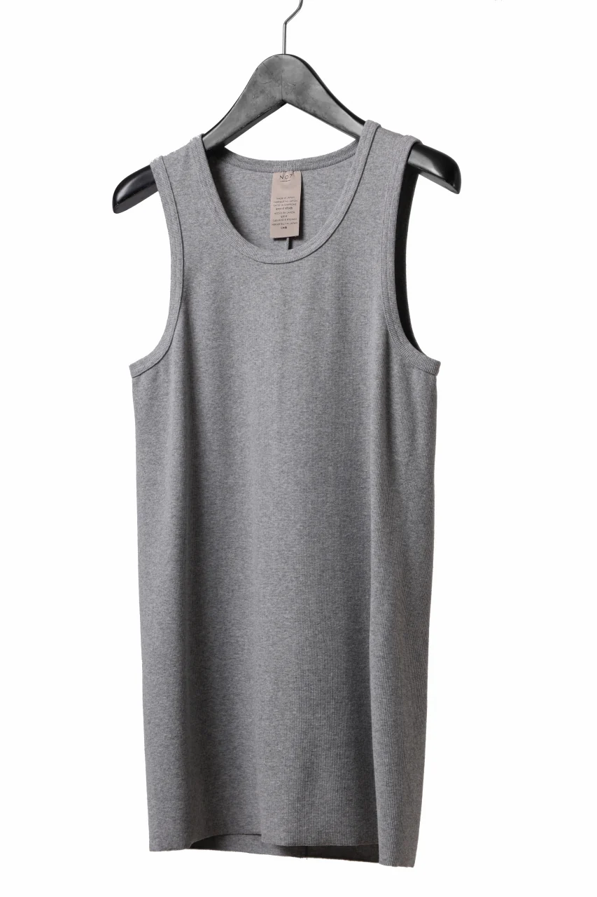 N/07 MINIMAL TANK TOP / SUPER STRETCH BARE TELECO (HEATHER GREY) - Image 7