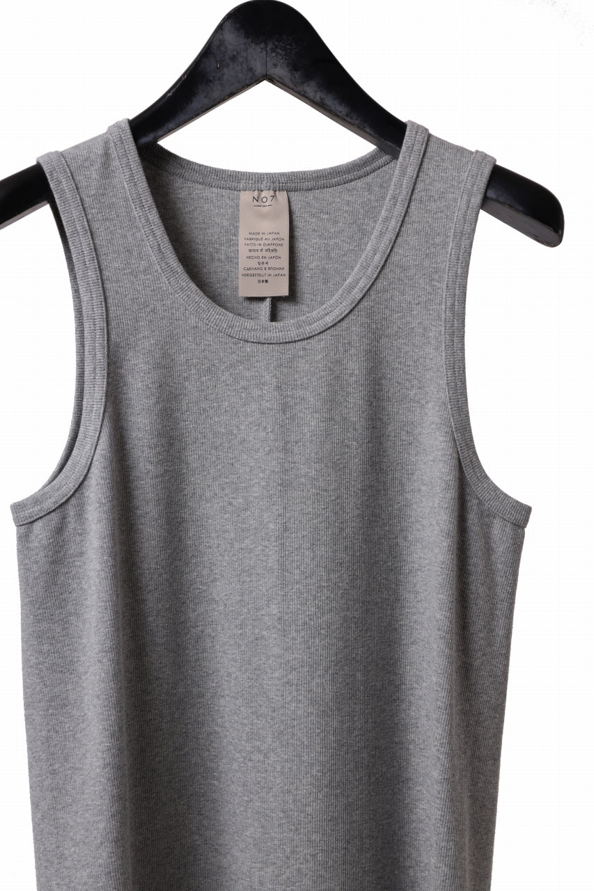 N/07 MINIMAL TANK TOP / SUPER STRETCH BARE TELECO (HEATHER GREY) - Image 9
