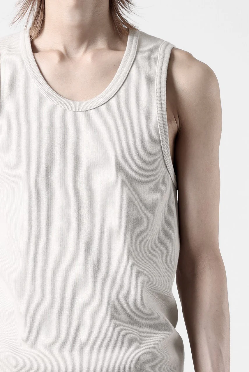 N/07 MINIMAL TANK TOP / SUPER STRETCH BARE TELECO (LIGHT BEIGE) - Image 15