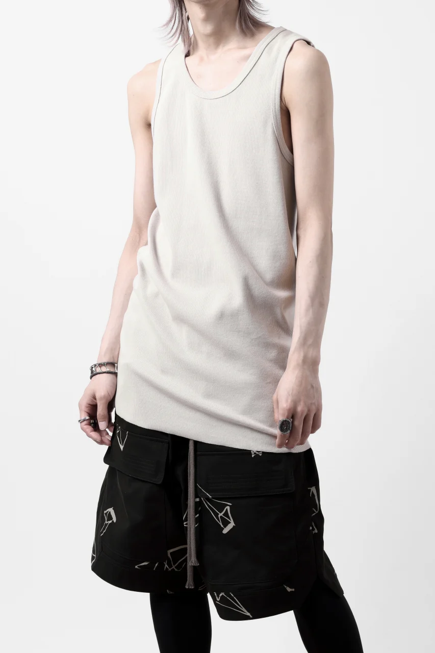 N/07 MINIMAL TANK TOP / SUPER STRETCH BARE TELECO (LIGHT GREIGE) - Image 2
