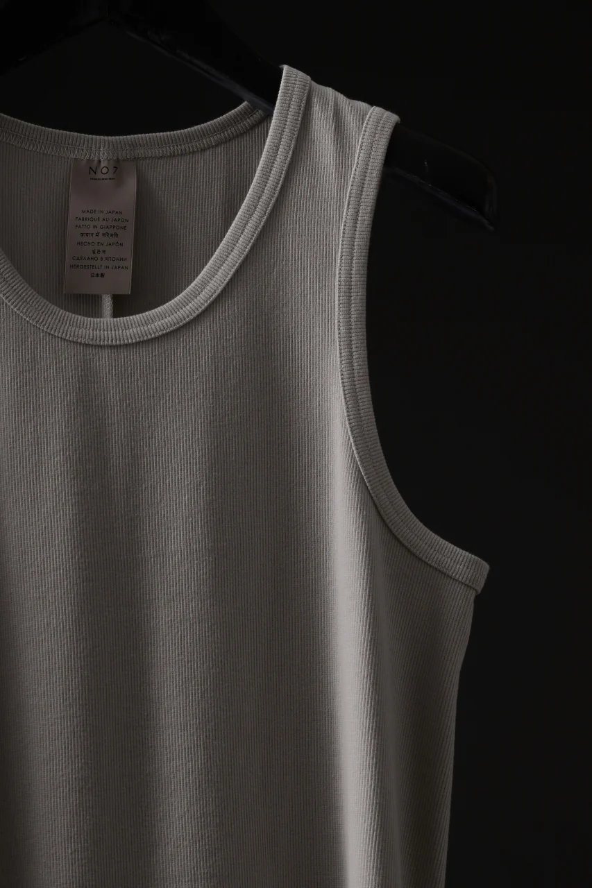 N/07 MINIMAL TANK TOP / SUPER STRETCH BARE TELECO (LIGHT GREIGE) - Image 9