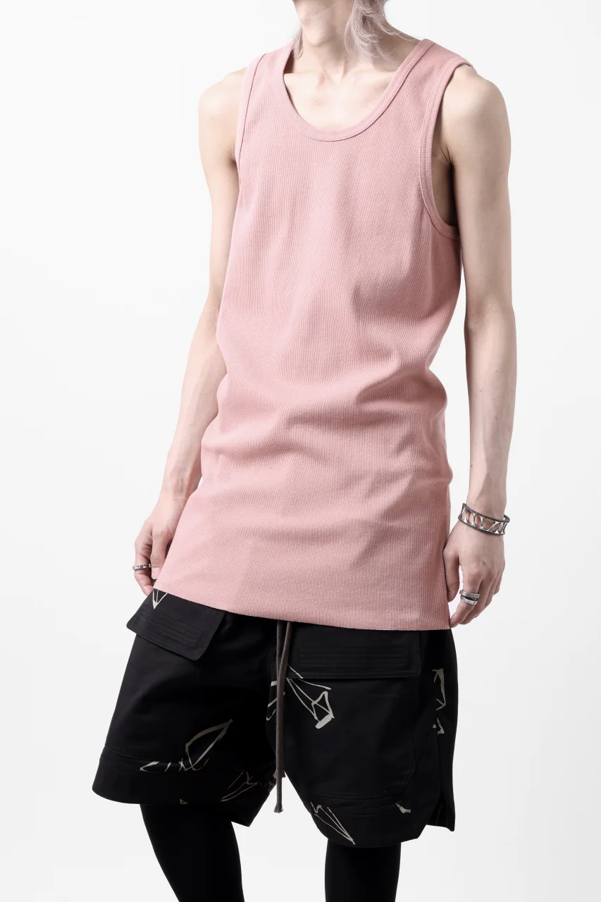 N/07 MINIMAL TANK TOP / SUPER STRETCH BARE TELECO (PINK) - Image 4