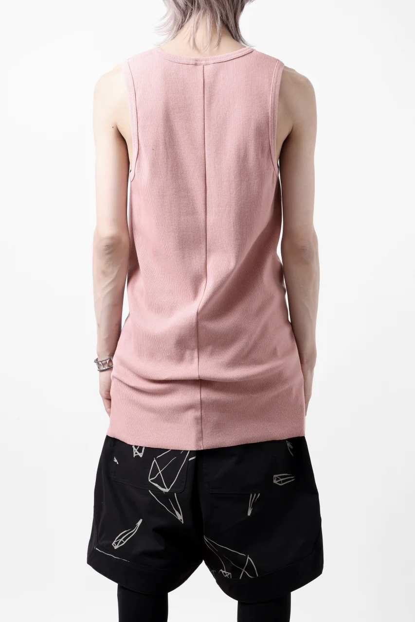 N/07 MINIMAL TANK TOP / SUPER STRETCH BARE TELECO (PINK) - Image 5