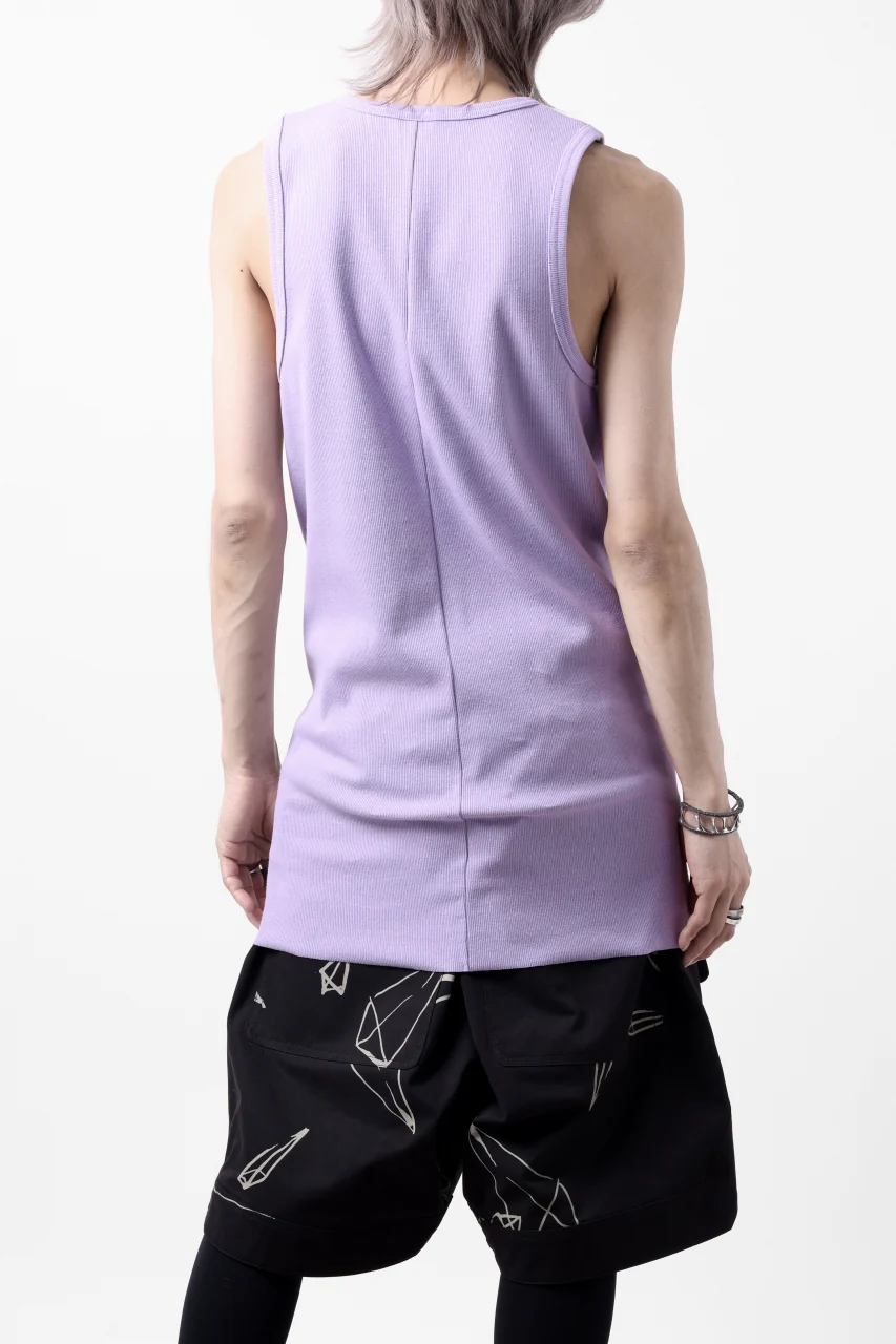 N/07 MINIMAL TANK TOP / SUPER STRETCH BARE TELECO (PURPLE) - Image 5