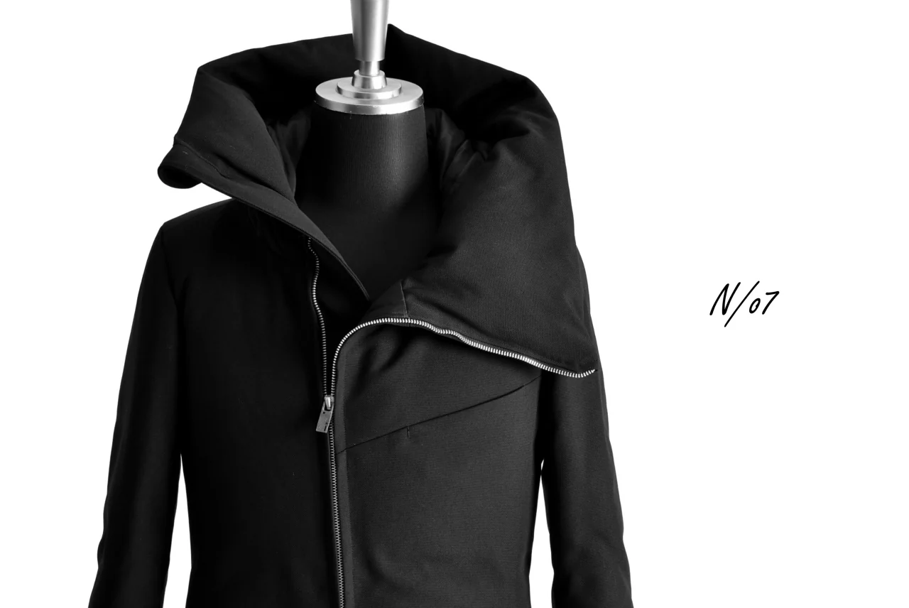 N/07 Mods Down Coat / Mixture Canvas (BLACK) - Image 36