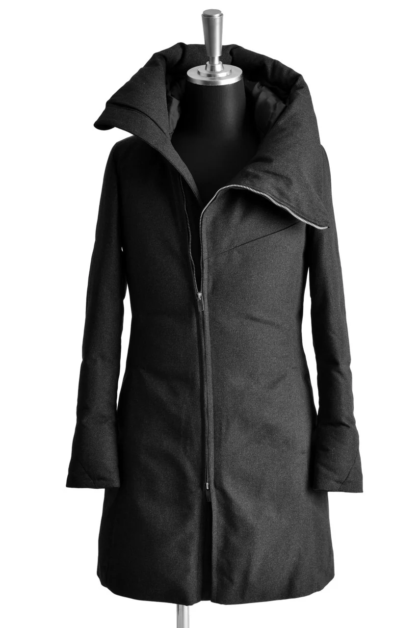 N/07 Mods Down Coat / Salt'npepper Canvas (DARK GREY)