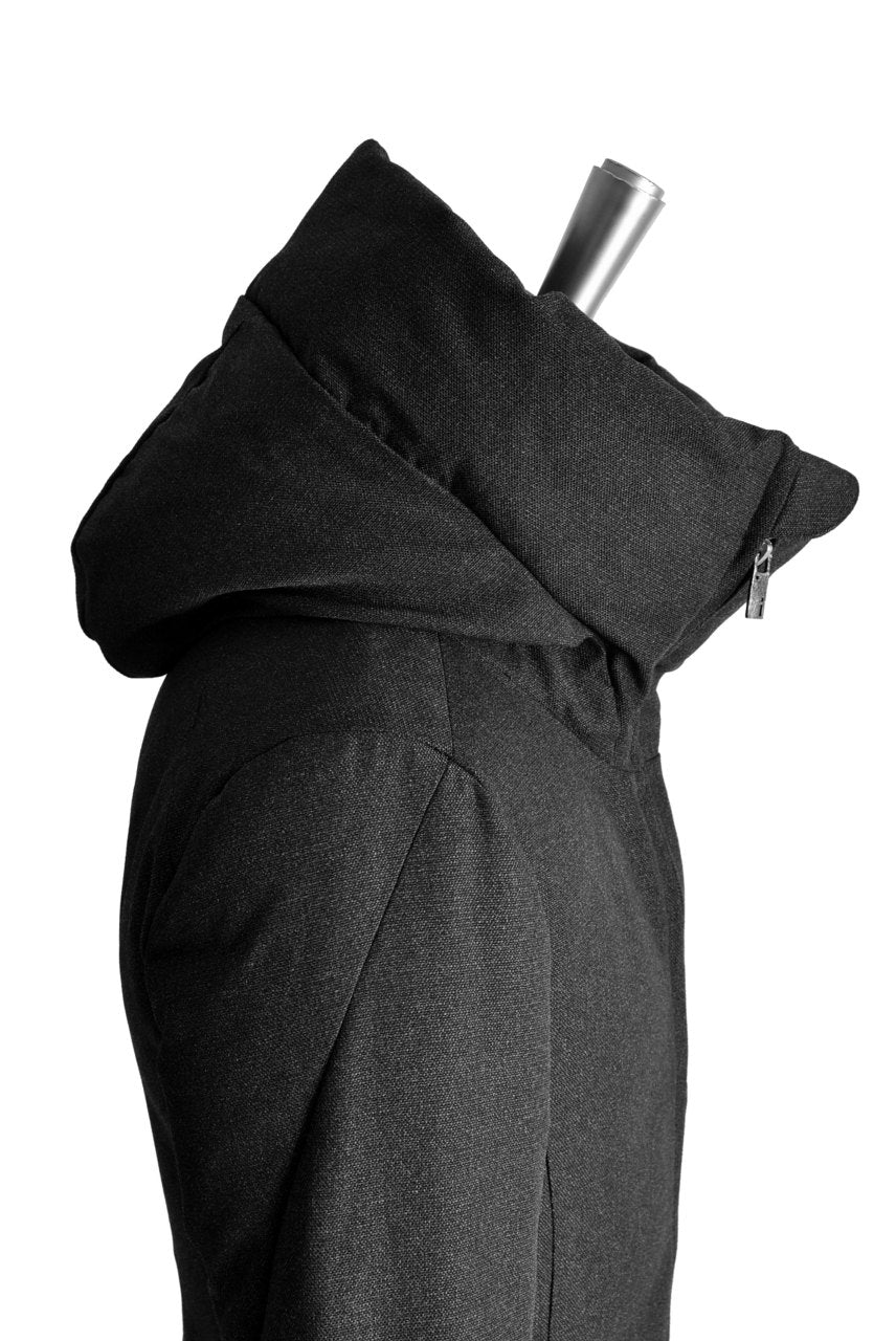 N/07 Mods Down Coat / Salt'npepper Canvas (DARK GREY) - Image 14