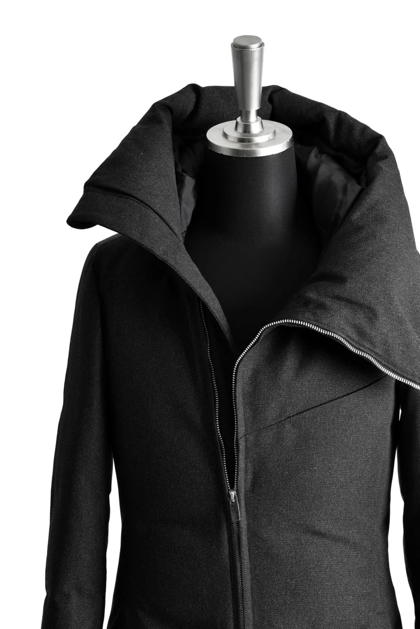 N/07 Mods Down Coat / Salt'npepper Canvas (DARK GREY) - Image 24