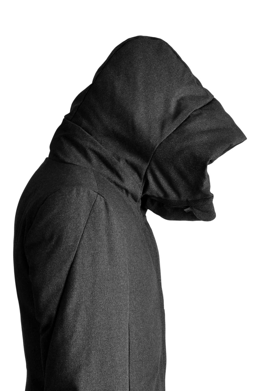 N/07 Mods Down Coat / Salt'npepper Canvas (DARK GREY) - Image 34